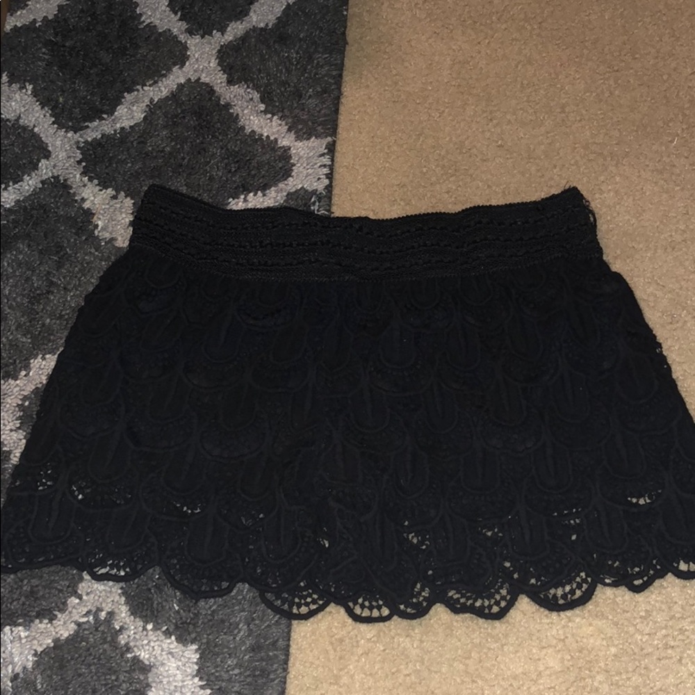 black lace shorts
